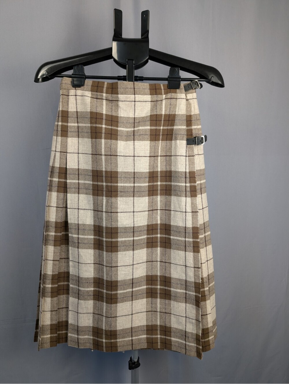 Heritage Plaid & Tartan Vintage Wool Kilt Wrap Skirt | Glenisla Dark Academia